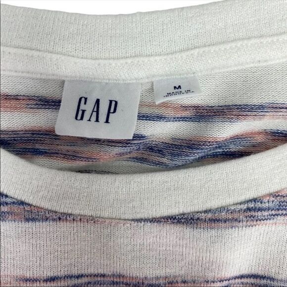 Gap pink & blue stripe soft spun sleeveless top size Medium - Picture 3 of 4